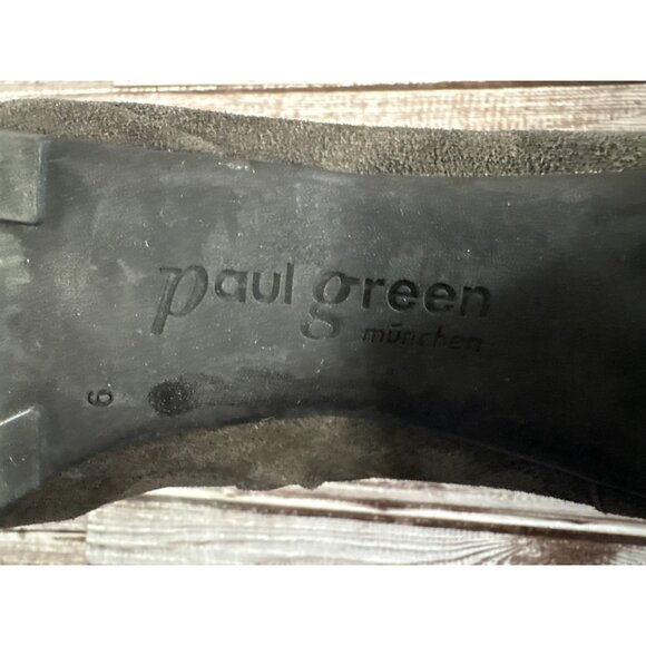 Paul Green Suede lace Ankle strap Heel Boots sz 6 color Black made Austria - Picture 8 of 10